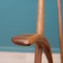 Vintage armchair beech fabric brown 1960s 14