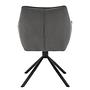 Swivel Armchair Solin Textured Fabric Graphite 4