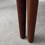 4x Vintage Chair Teak Wood Textile Black 1970s 14