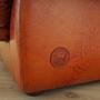 Sofa Leather Red 1970s 3