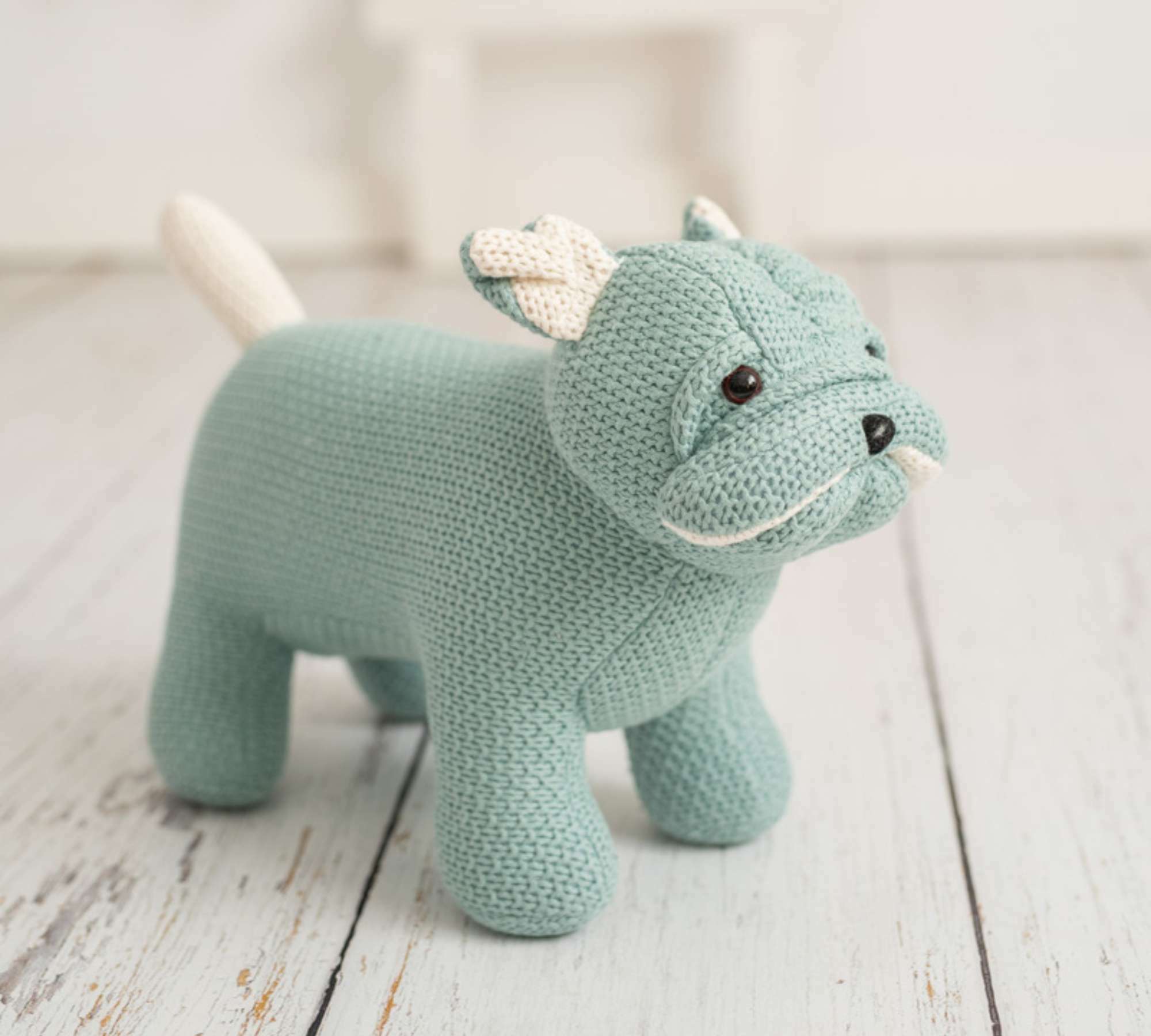 Hund Mini Plüschtier Baumwolle Blau 0