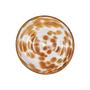 Jali Dessert Plate Glass Brown Spotted 0