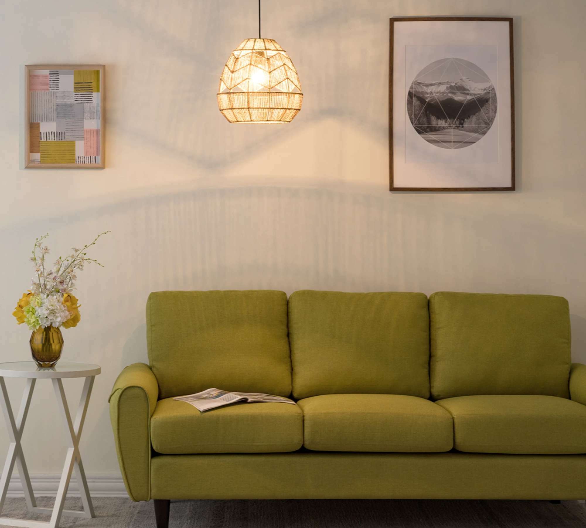 Pendant lamp Mols II Cotton fabric 1-light 0