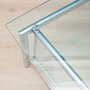 Vintage Coffee Table Glass Metal Transparent 1970s 7