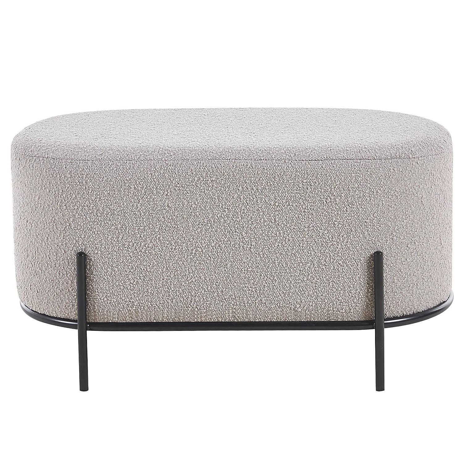 Polsterhocker Bumyra Bouclé Taupe 3