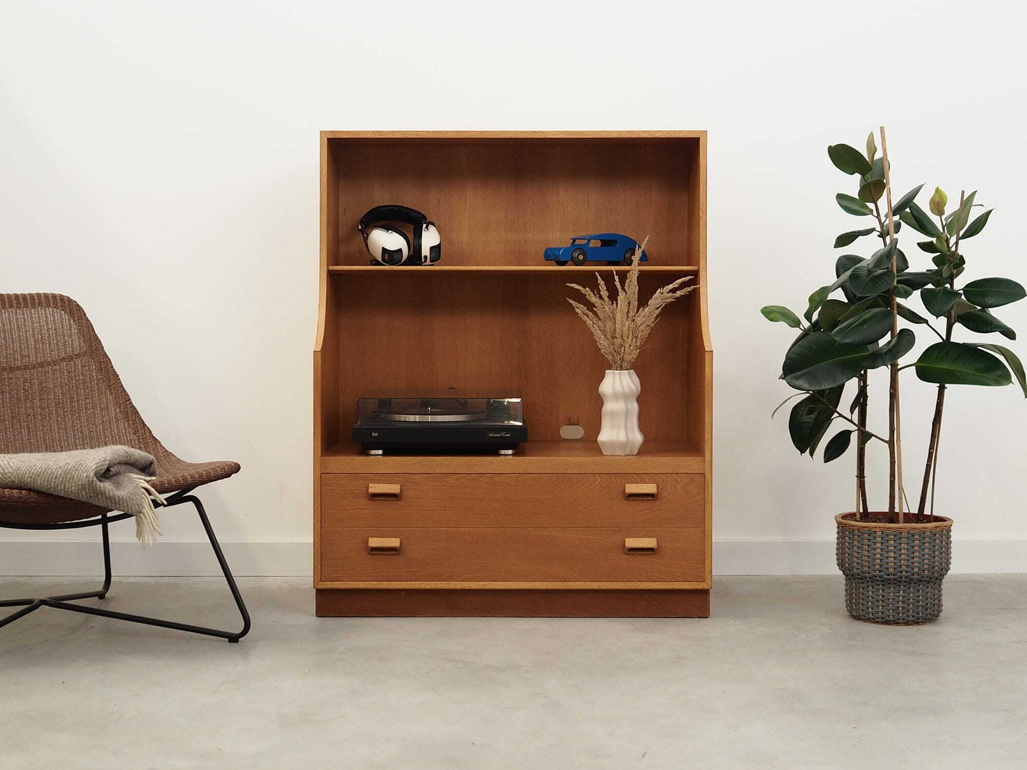 Vintage Bookshelf Wood Brown 1970s 1