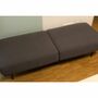 Sofa Récamiere Links mit Hocker Webstoff Metall Grau 8