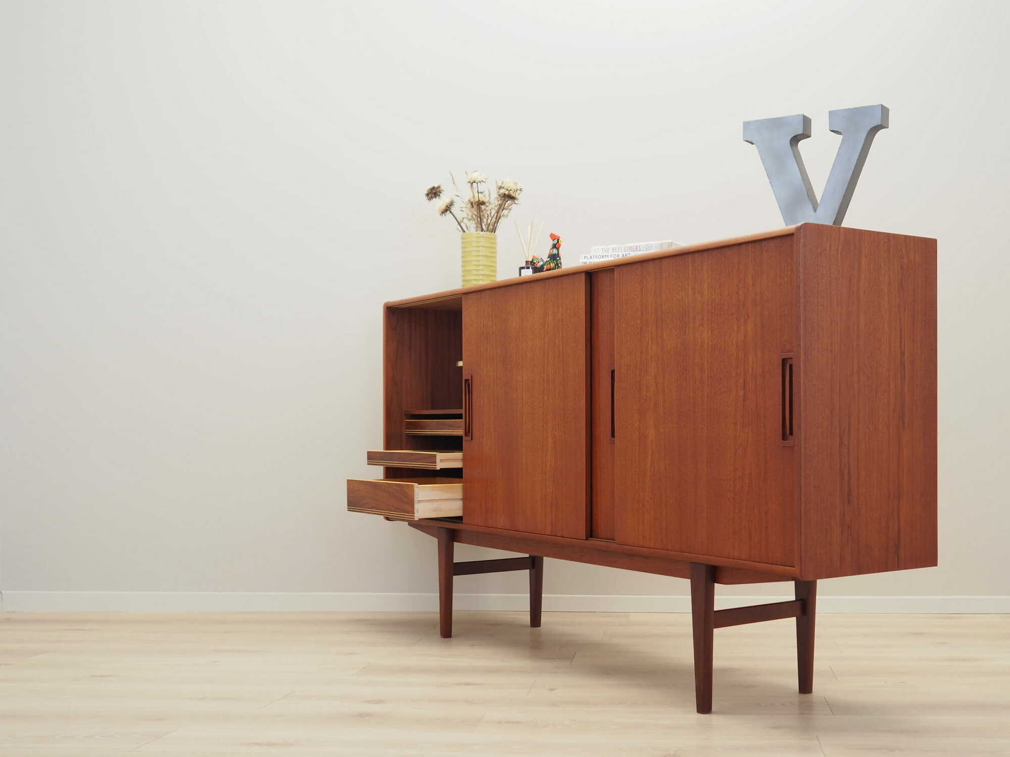 Vintage sideboard teak brown 1960s 5