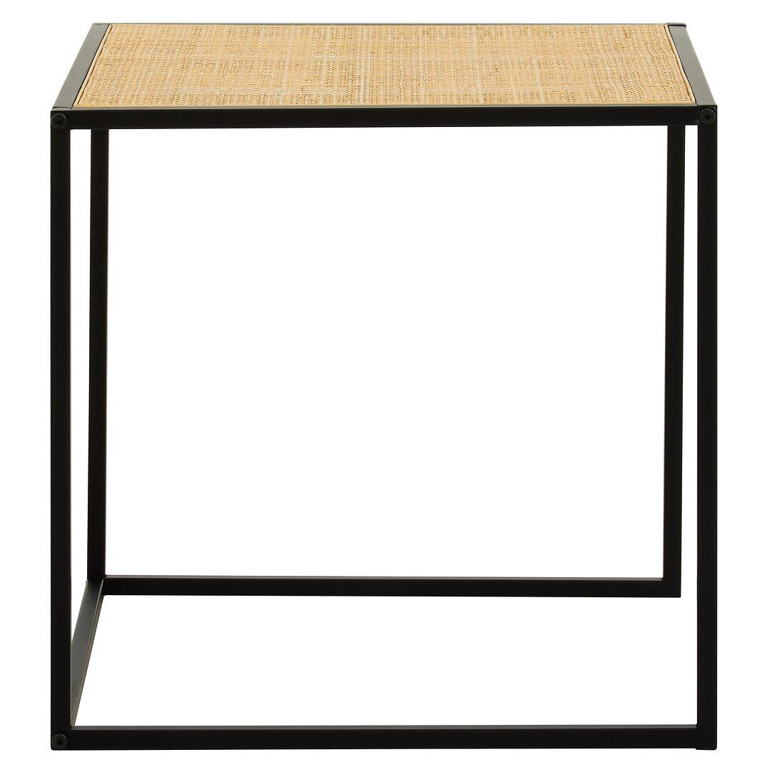 Depok Square Side Table Mango Wood Metal 2