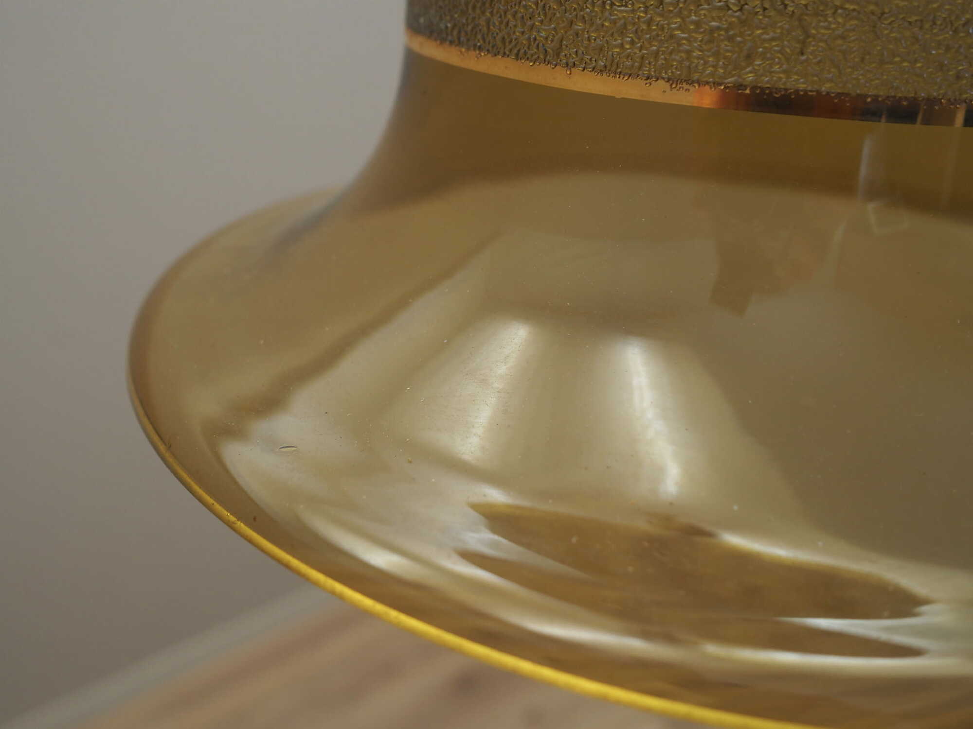 Pendant lamp glass metal gold 1960s 6