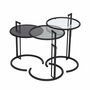 Adjustable Table E 1027 Glas Stahl Schwarz 2