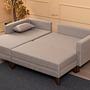 Bella Sofa Récamiere Links mit Hocker Creme 4