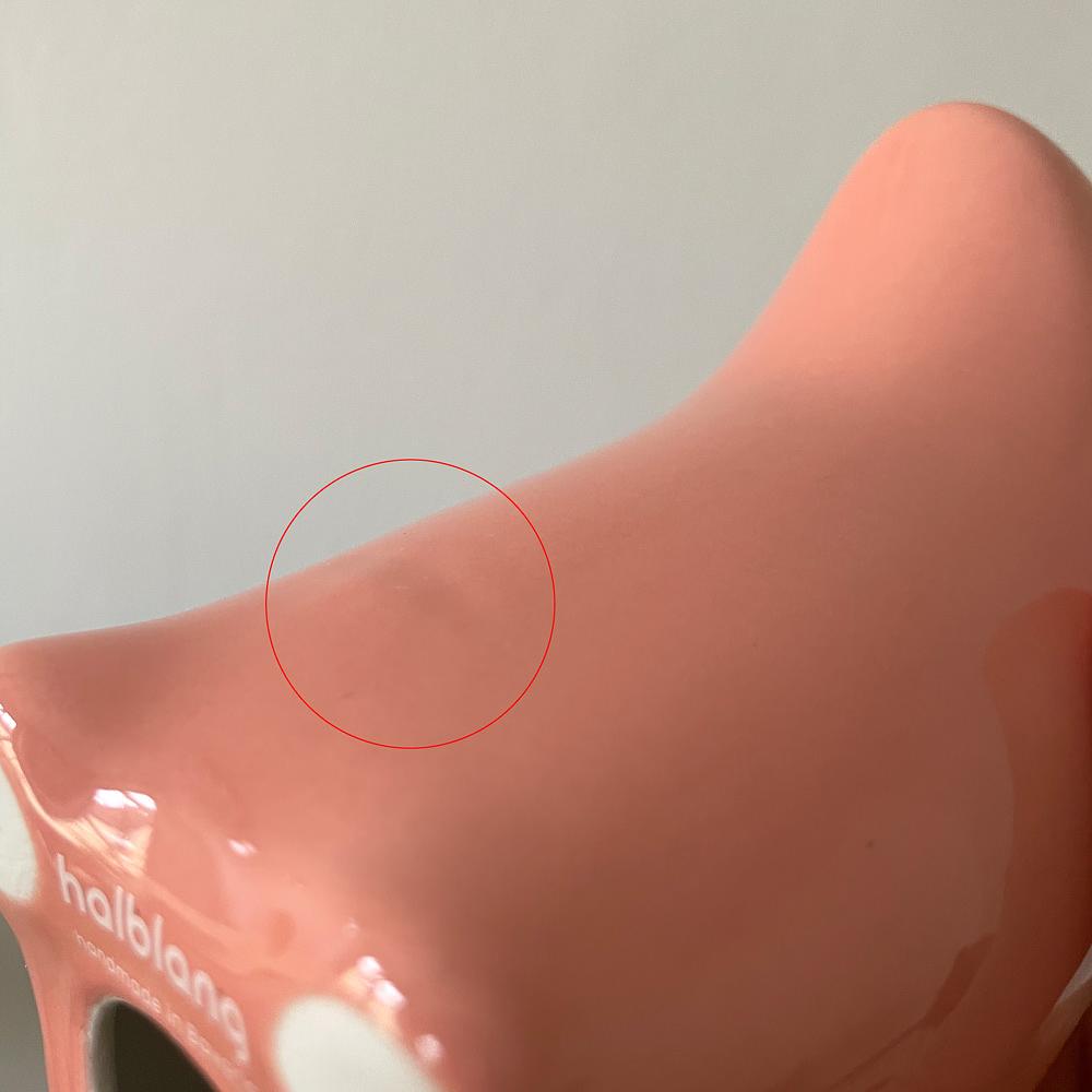 Curious Penguin Decorative Figure Porcelain Salmon Pink 8