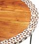 Artisan Round  Akazie Holz Beistelltisch.
 1