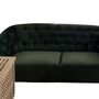 Chesterfield Sofa Samt Dunkelgrün 1