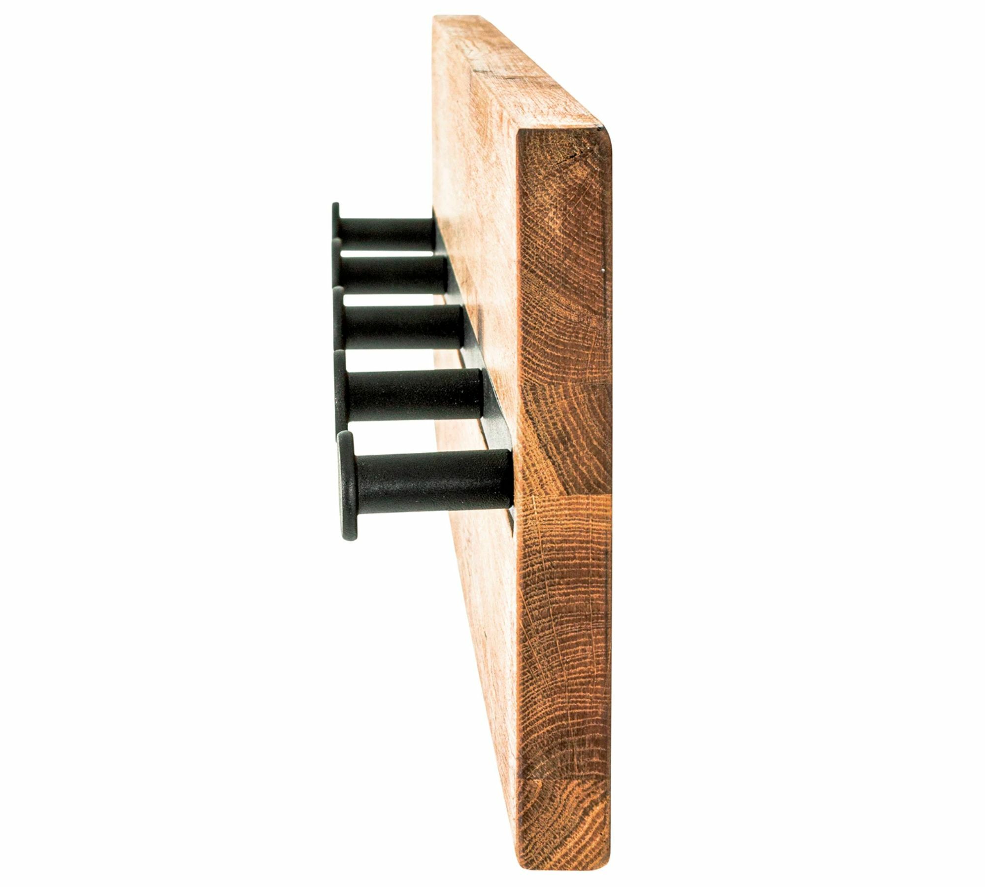 Coat rack oak wood metal black 2