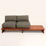 Sofa aus recyceltem Holz mit Ablage Mahagoni 2