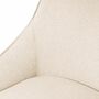 2x Metline Polsterstuhl Webstoff Beige 5