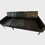 Vintage Sofa 3-Sitzer Leder Schwarz 1960er Jahre 1