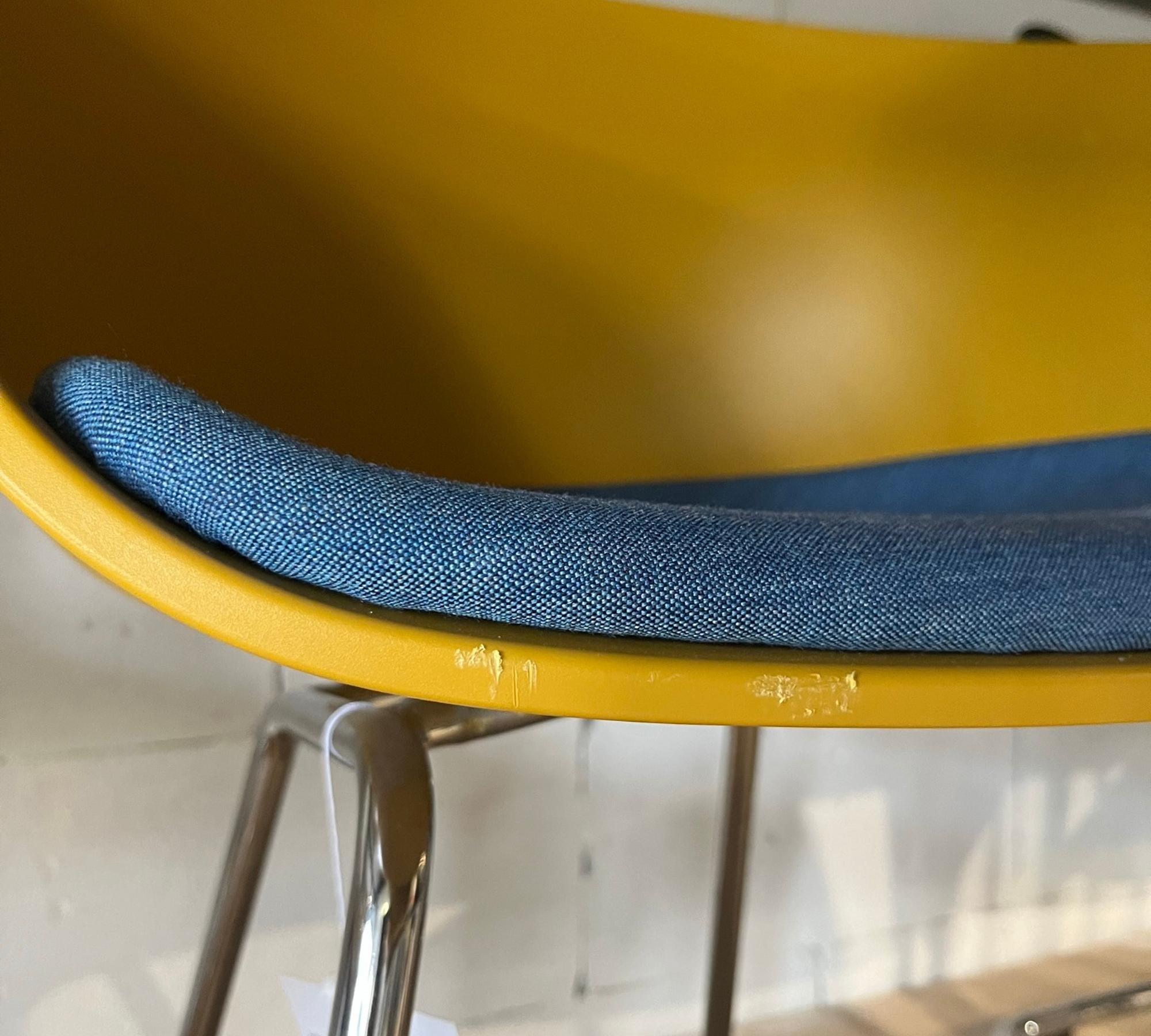 AAC26 Armchair Chrome Mustard Yellow 4