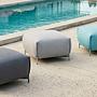 Mochi Pouf Textile Metal Gray 0