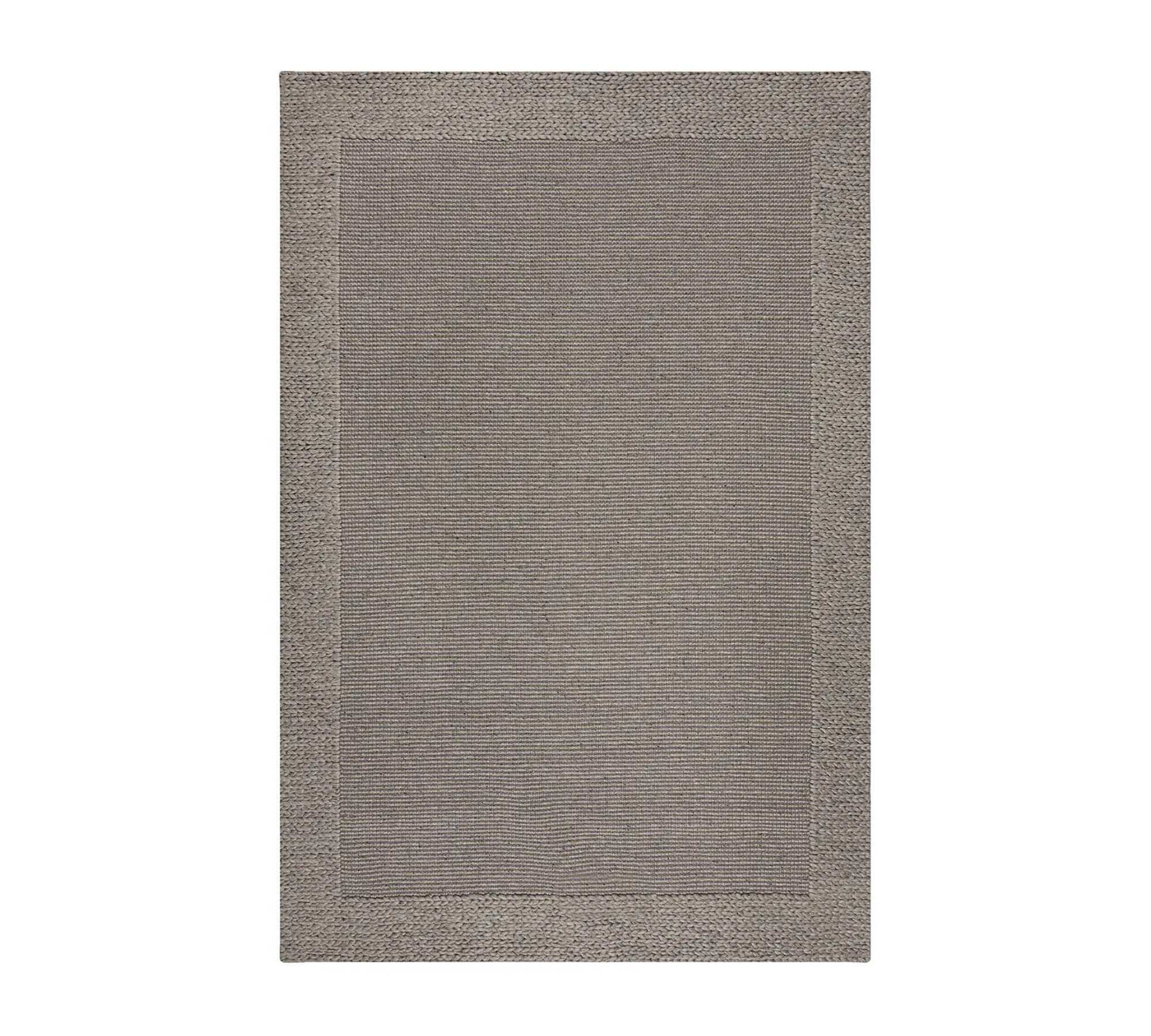 Rue Teppich Wolle Grau 160 x 230 cm 0