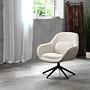 Loungesessel Baracoa Bouclé Stahl Beige Schwarz 2