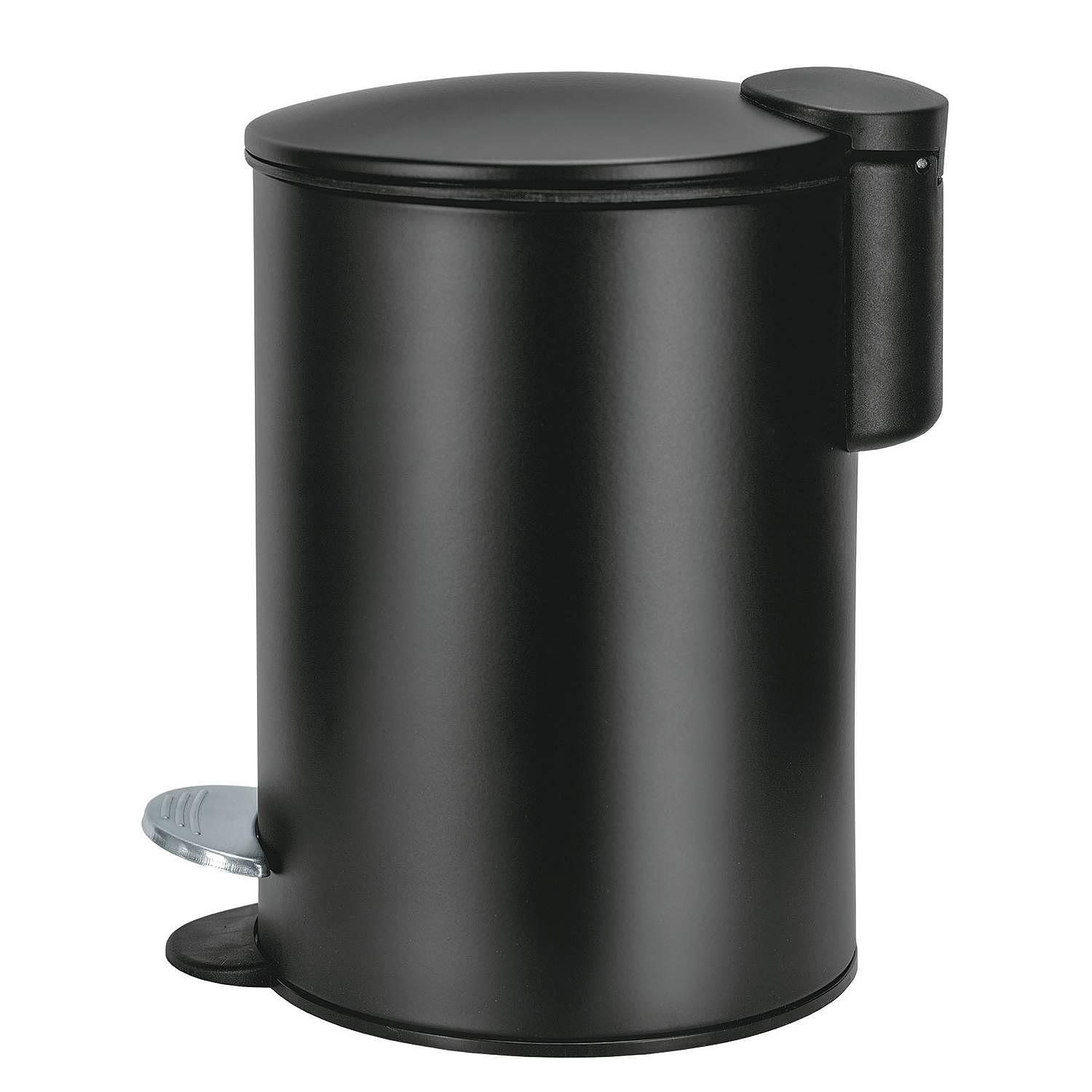 Cosmetic bin Silence Stainless Steel Black 0