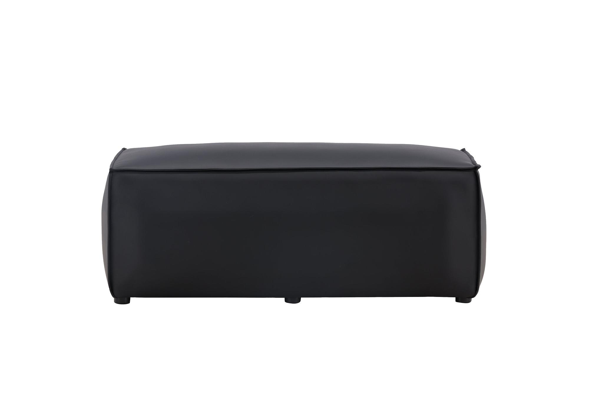 Palermo  Pouf  PU  Mattschwarz 0