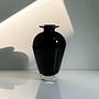 Vintage Vase Muranoglas Schwarz 1950er Jahre 1