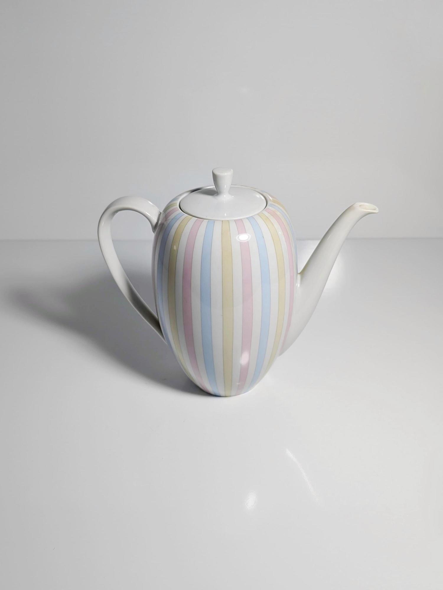 Vintage Rosa Baby Kaffeekanne Porzellan 1950er Jahre 3