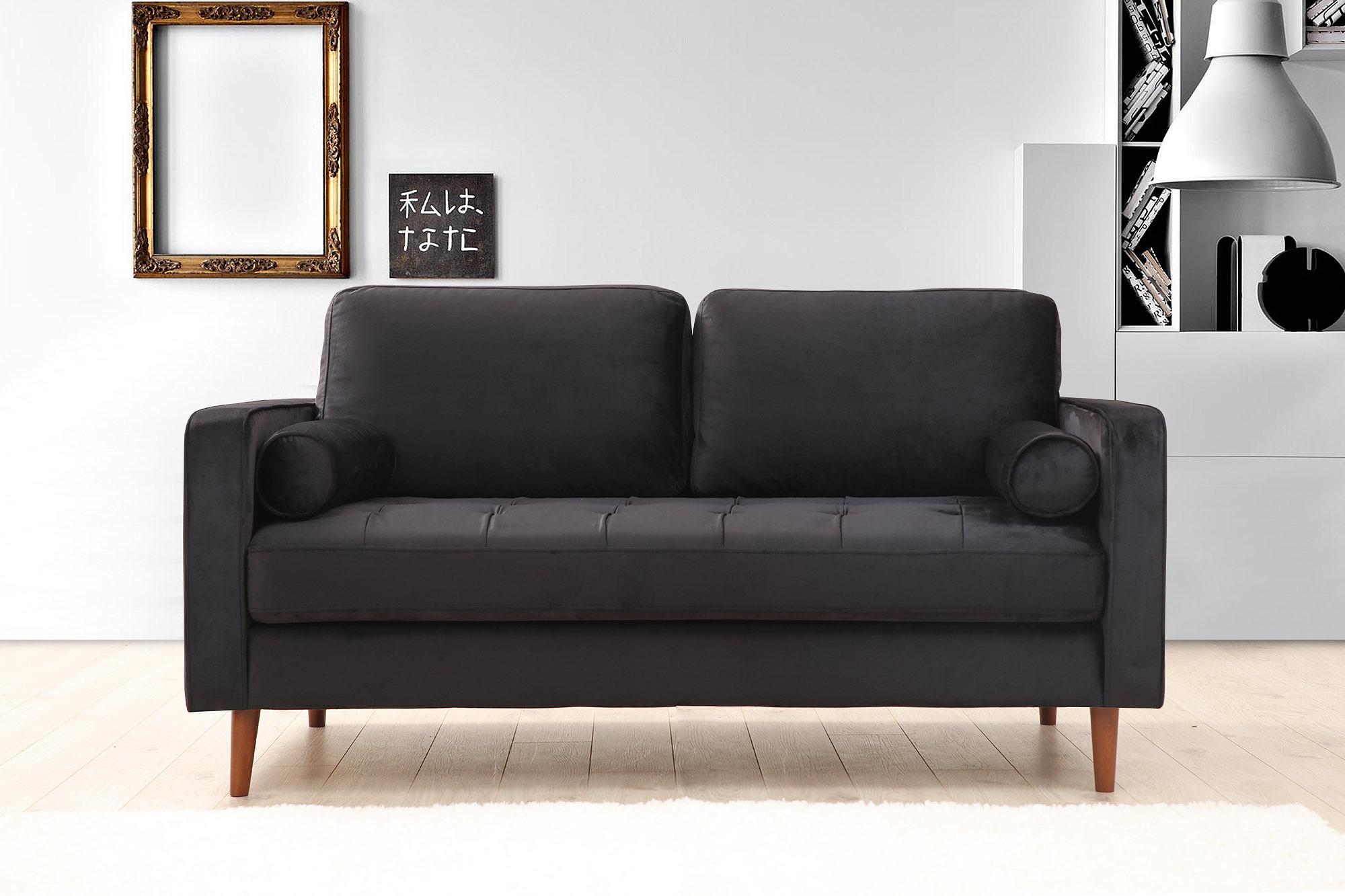 Rome 2-Sitzer Sofa Schwarz 1