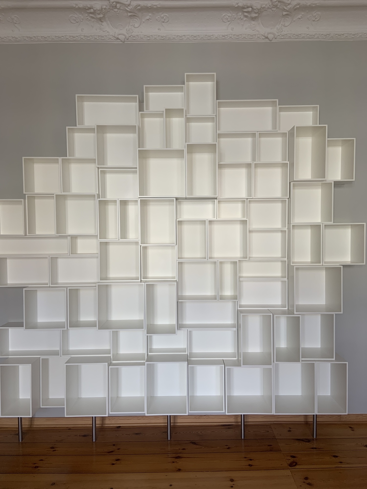 Modulares Regal Holz Weiß 3