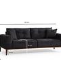 Sinor 3-seater sofa bed Dark grey 8