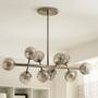 10-Light LED pendant lamp smoked glass 0