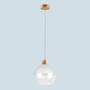 Pendant lamp with solid oak accents 1