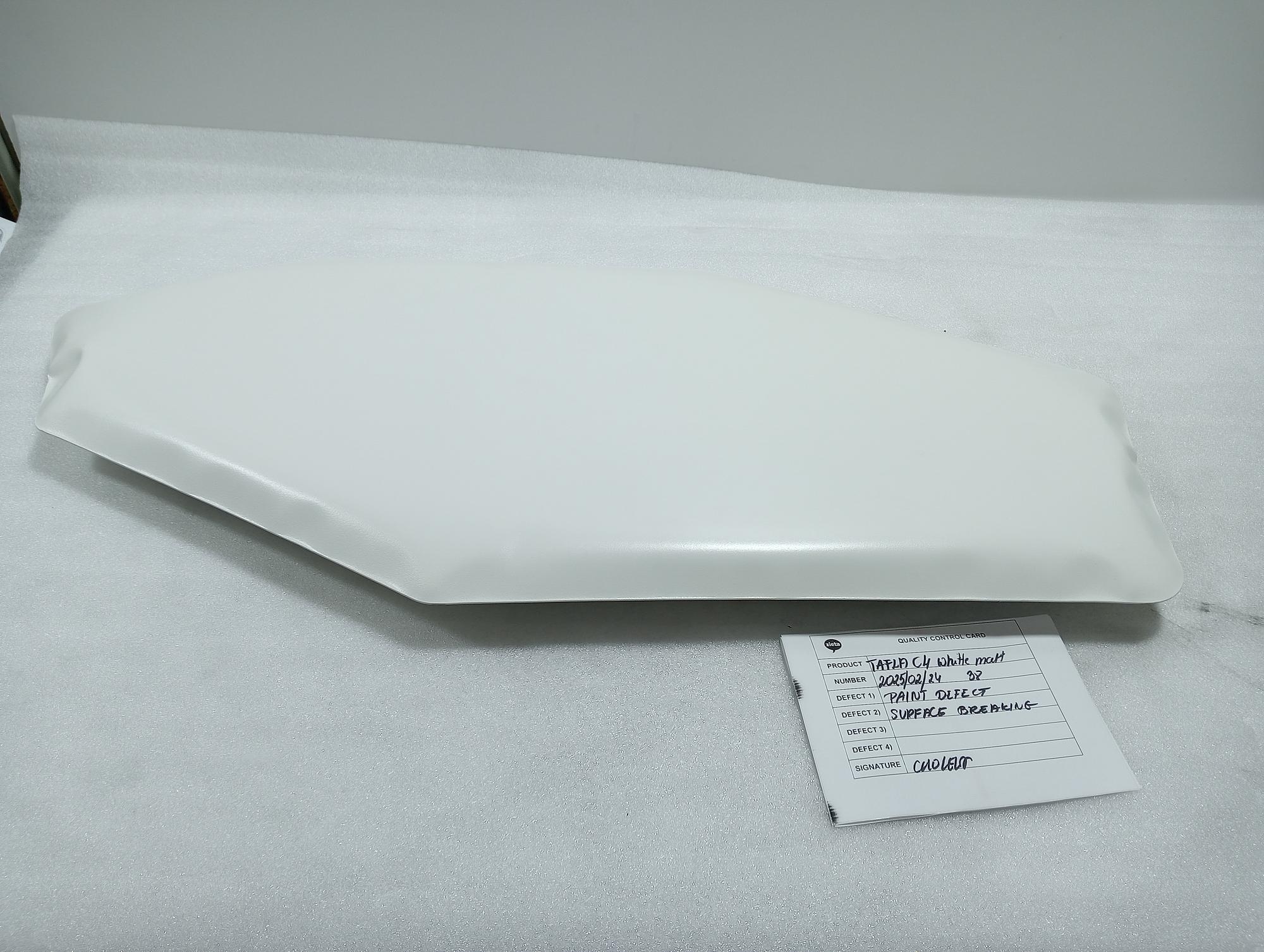 Table Mirror C4 Stainless Steel Candy White Matte 2