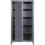 Schrank Holz Stahlgrau 4