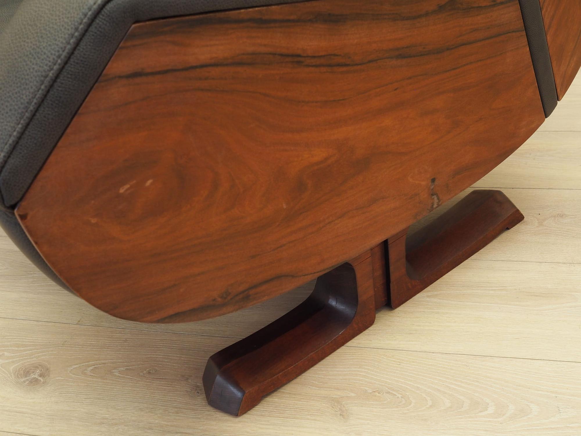 Armchair Leather Dark Brown 1970s 13