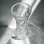 Vintage Blumenvase Bleikristall 1970er Jahre 1