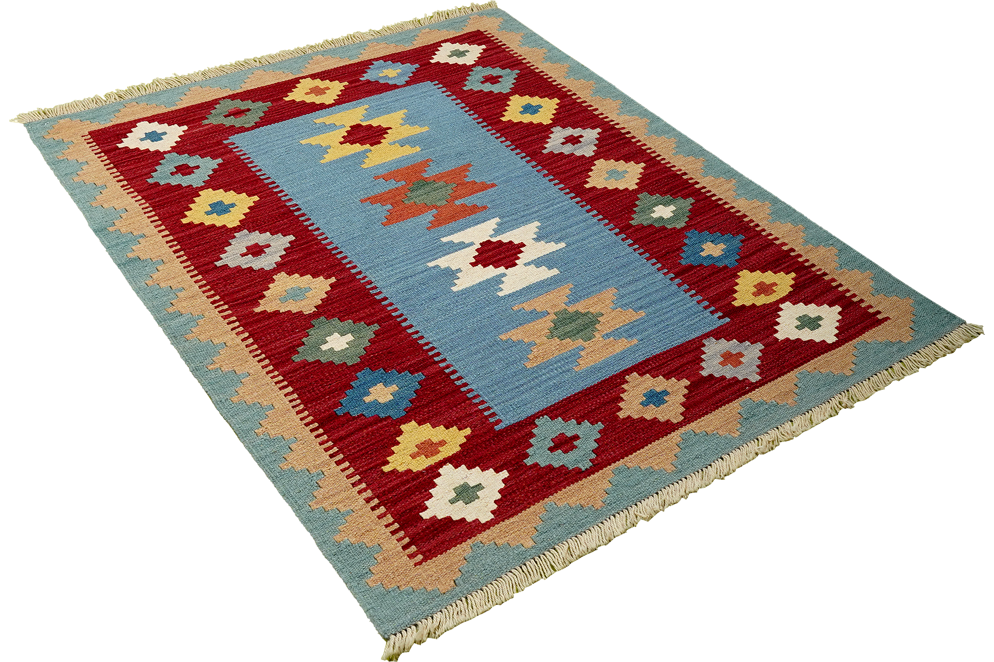Kilim Gashgai Teppich Wolle Mehrfarbig 2
