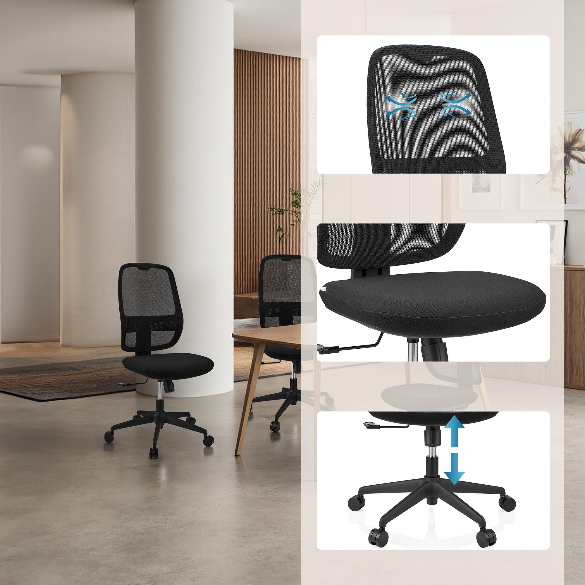 Minoro B Bürostuhl Netzstoff Schwarz 2