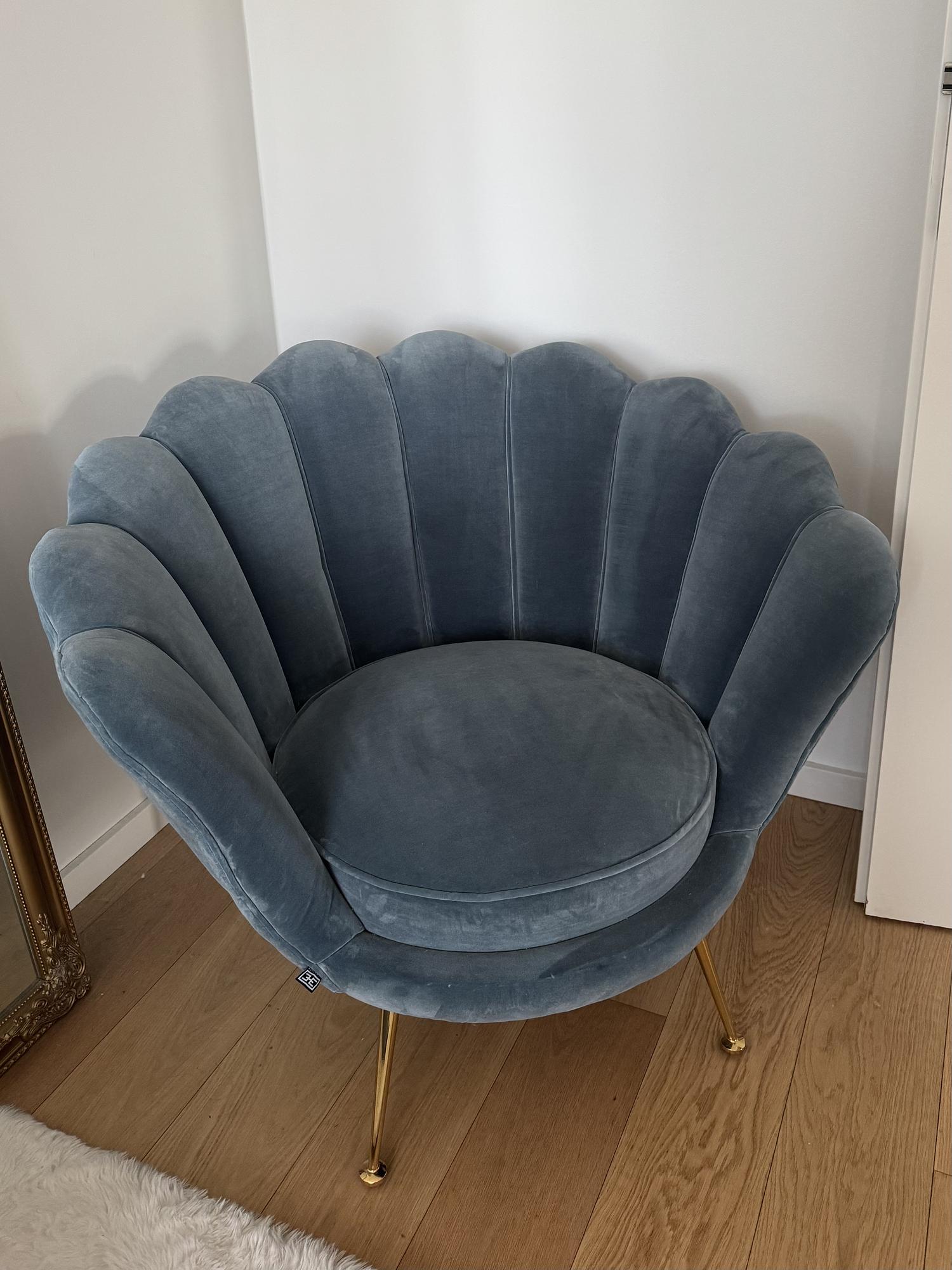 Trapezium Chair Velvet Turquoise Gold 0