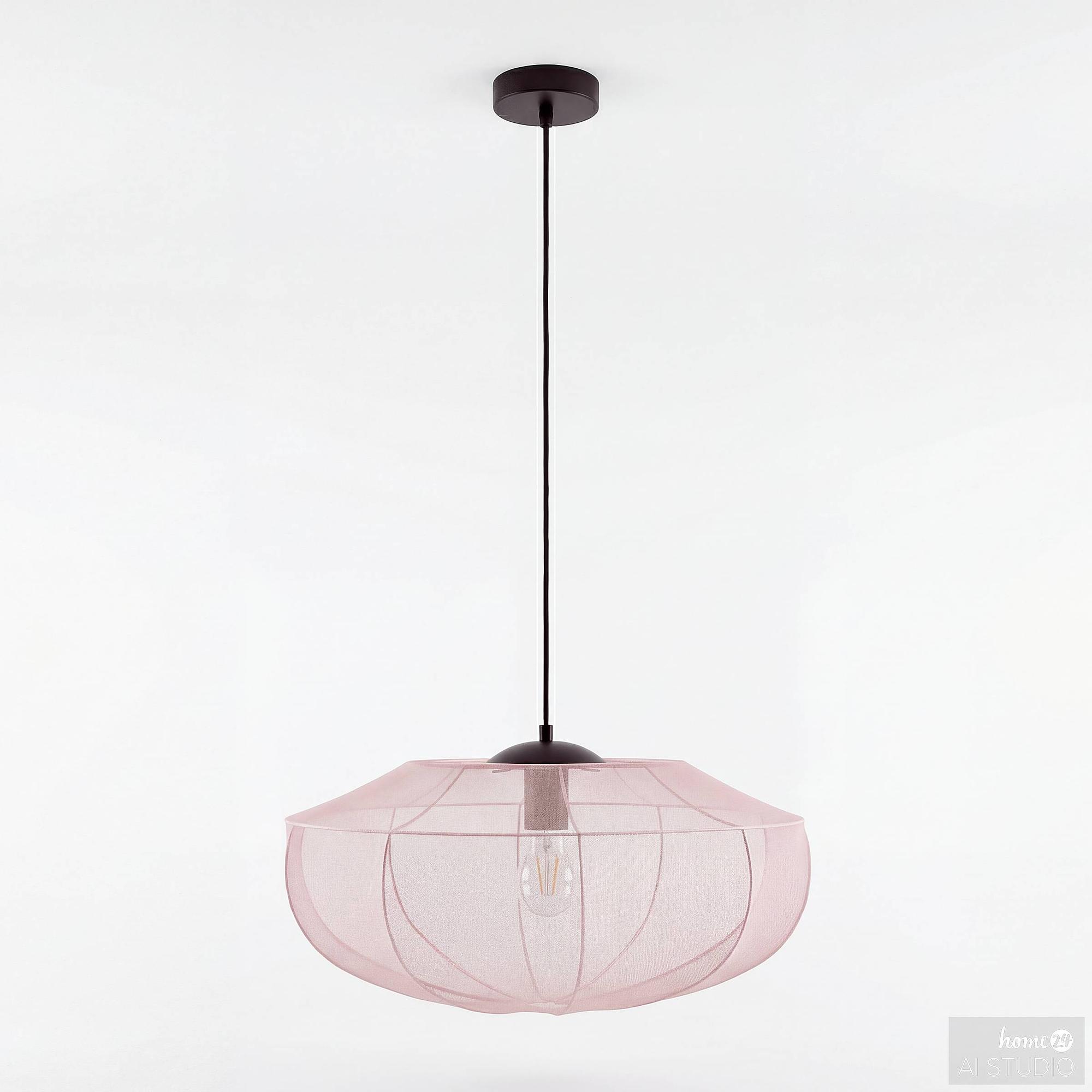 Pendant light Ciren 1-light mixed fabric iron pink 4