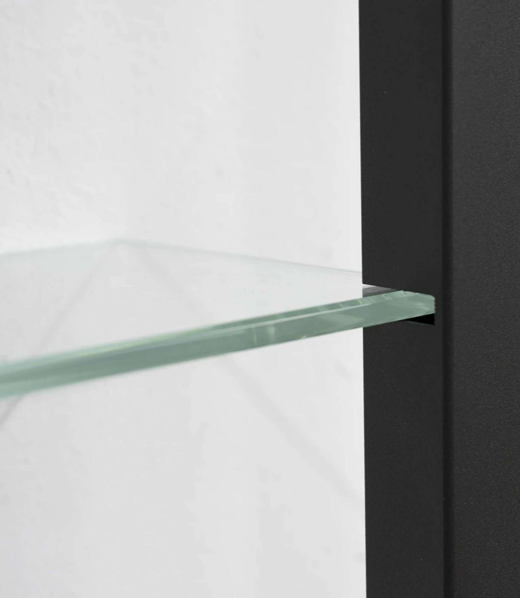 Wandregal Glas Schwarz 3