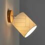 Wandlampe 1-flammig Papier Eichenholz Beige 0