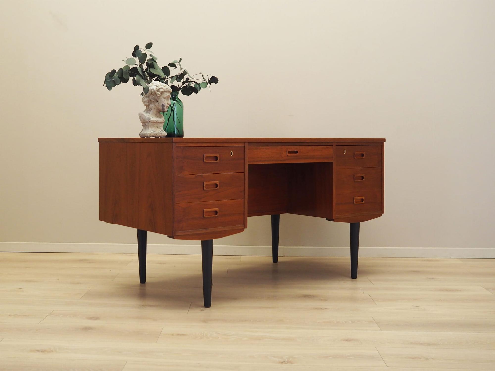 Schreibtisch Teakholz 1970er Jahre 4