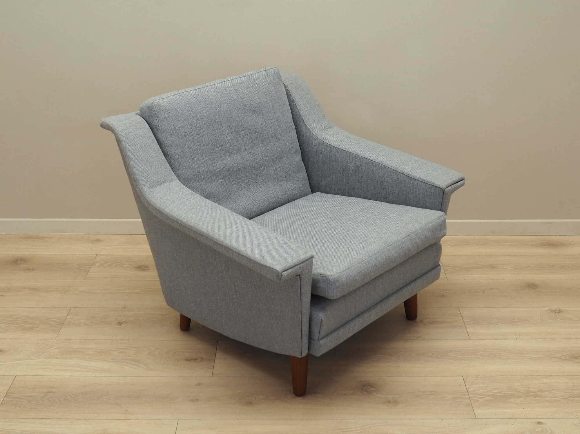 Armchair Textile Wood Grey 1960s 8