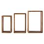 3x Wandregal Anamur Eiche massiv 3