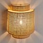 Wandleuchte Rawa Linen Rattan Braun 0